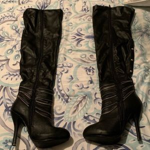 Knee high leather boots